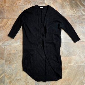 Women's Black Open-Front Sweater